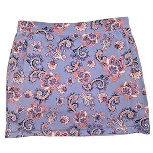 T by Talbots Everyday Yoga Skort – Paisley Print – Size Large